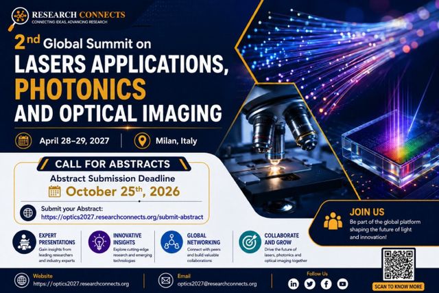 2nd Global Summit on Lasers Applications, Photonics and Optical Imaging