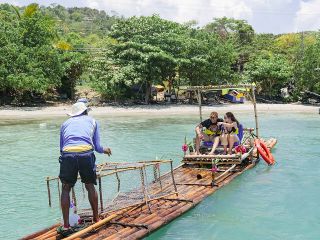 Ocean Bamboo Rafting, ATV, Horseback Ride and Swim Combo