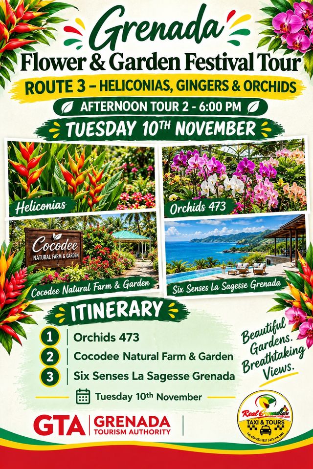 RGTT: Grenada Flower & Garden Festival Tour (Route 3- Afternoon)