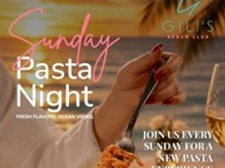 Sunday Pasta Night at Gili's Beach Club