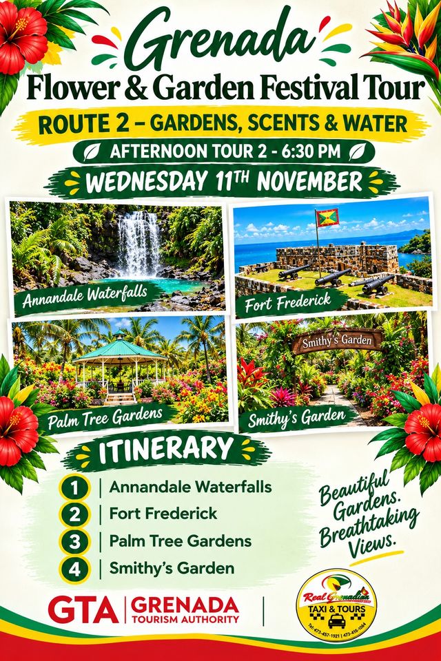 RGTT: Grenada Flower & Garden Festival Tour (Route 2- Afternoon)