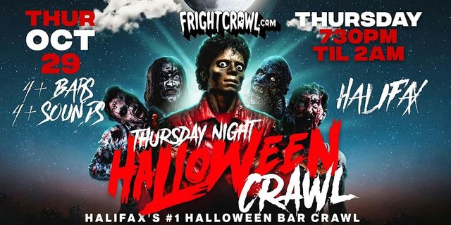 The Fright Crawl | Halifax Halloween Bar Crawl 2026 | Thurs, October 29
