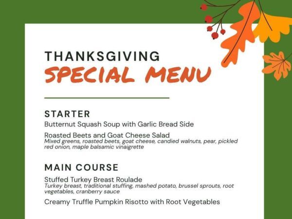Thanksgiving Dinner at The Drake Screaming Retriever