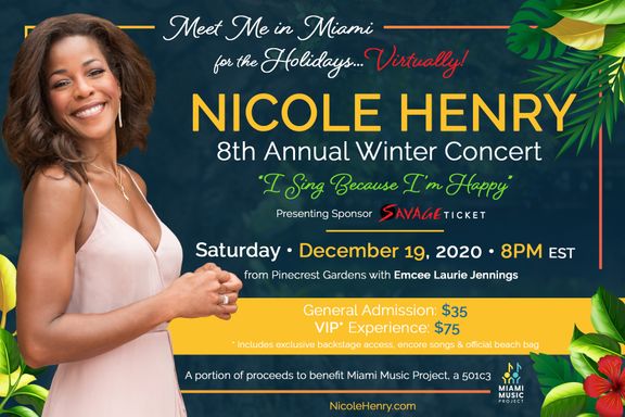 NICOLE HENRY announces her EIGHTH ANNUAL WINTER CONCERT
