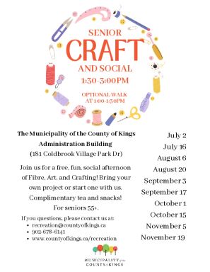 Senior Social and Craft