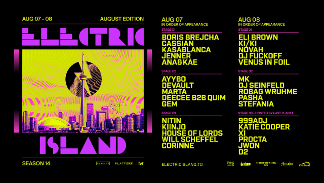 ELECTRIC ISLAND: 2026 AUGUST EDITION - SATURDAY