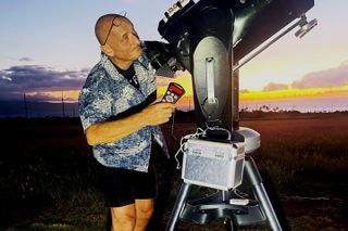 Family Stargazing under the stars
