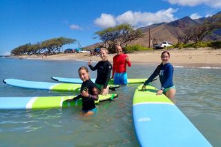 Amazing Family Surf Lesson for 3 or 4 at Ukumehame Beach