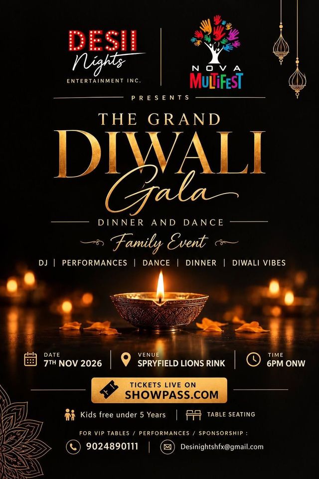 THE GRAND DIWALI GALA | DINNER & DANCE | 7TH NOV | SPRYFIELD LIONS RINK