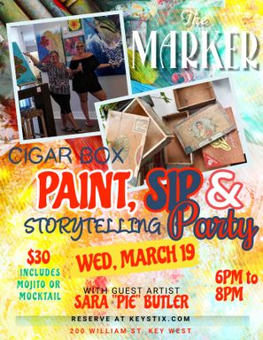 Cigar Box Paint, Sip & Storytelling Party @ The Marker
