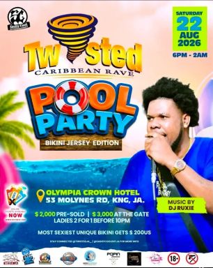 Twisted Caribbean Rave Pool Party Bikini Jersey Edition
