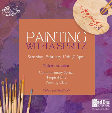 Painting with a Spritz with Paint ‘N Hang at Mamey at THesis Hotel