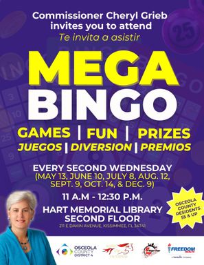 MEGA Bingo Returns with Commissioner Cheryl Grieb