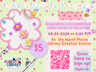 Beaded Flower Keychain