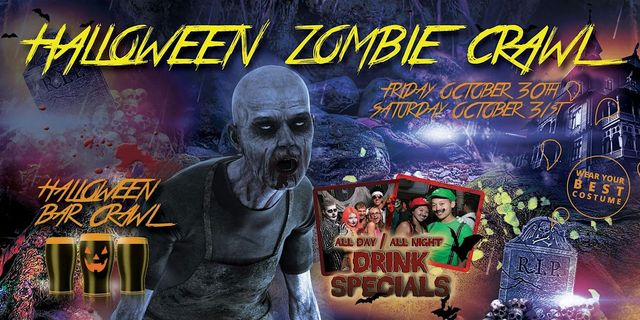 MIAMI ZOMBIE CRAWL - Halloween Bar Crawl -Party Pass to 8+ Bars