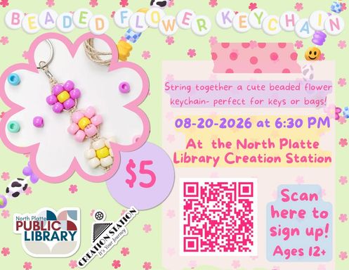 C$W: Beaded Flower Keychain