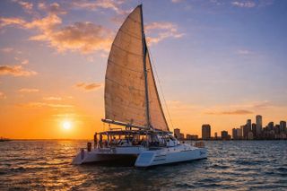 Miami Catamaran Sunset Cruise with Open Bar, Appetizers & Live DJ