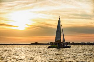 Sunset Dolphin Sail Aboard the Footloose Catamaran