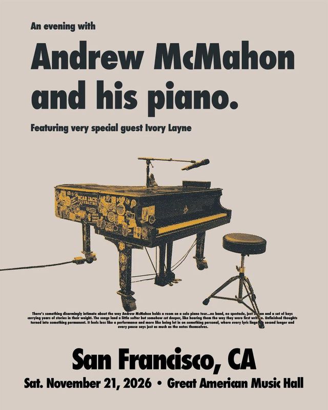 An evening with Andrew McMahon and his piano