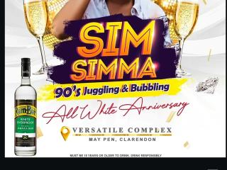 SIM SIMMA 90's Juggling & Bubbling All White Anniversary
