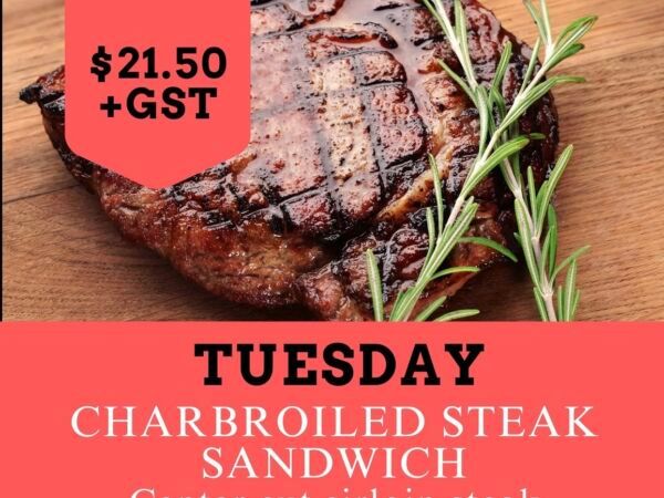 Tuesday Menu Feature: Charbroiled Steak Sandwich at Sandtraps