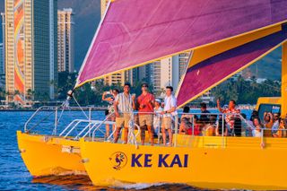 Waikiki Beach Sunset Sail on Ke Kai Catamaran