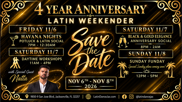 Latin Dance Jax’s 4-Year Anniversary Latin Dance Weekender