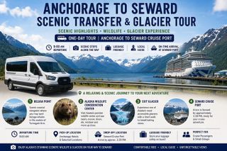 Anchorage to Seward Cruise Transfer with Exit Glacier