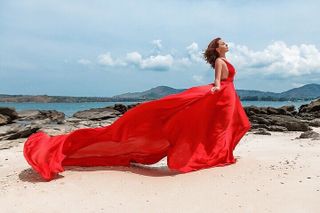 Flying Dress Photoshoot in Kauai
