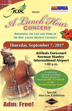 Lunch Hour Concert Honouring the Life & Work of The Honourable Louise Bennett Coverly