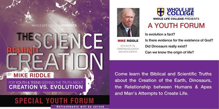 The Science Behind Creation by Mike Riddle - Youth Forum in Kingston