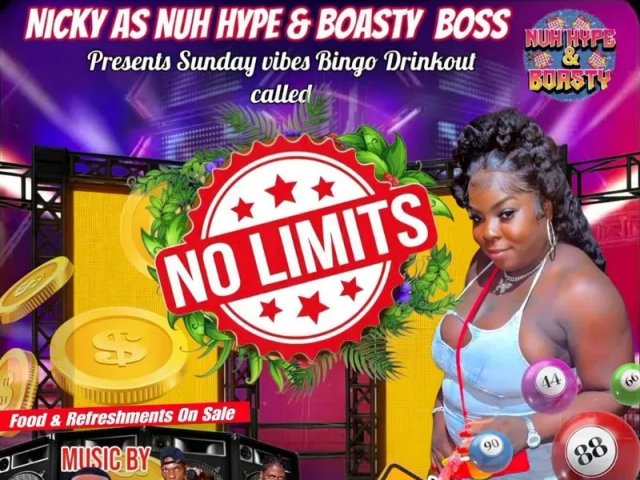 Sunday vibes Bingo Drinkout called NO LIMITS