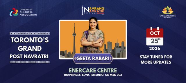 Navrang Navratri Festival Canada 2026 With Geeta Rabari - October 25, 2026