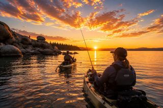 Lake Tahoe Sunrise or Sunset Kayak Fishing Tour