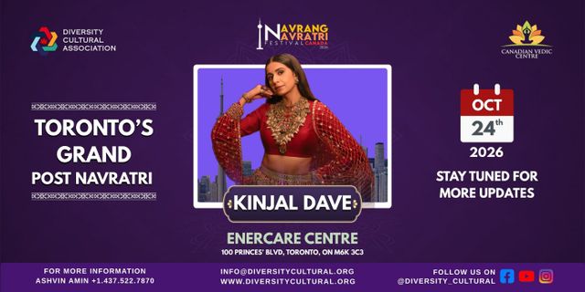 Navrang Navratri Festival Canada 2026 With Kinjal Dave - SATURDAY 24th October, 2026