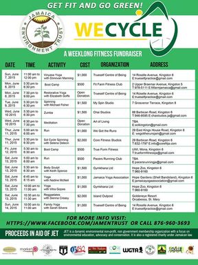 WeCycle Jamaica : a week-long  fitness fundraiser in aid of JET
