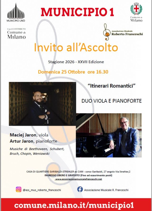 Invito all'ascolto - Itinerari Romantici