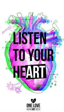 Listen To Your Heart One Love Art DAO Exhibition at The Gates Hotel