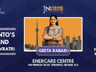 Navrang Navratri Festival Canada 2026 With Geeta Rabari - October 25, 2026