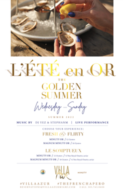 Unwind with Rosé, Oysters & Caviar Bumps at Villa Azur’s “The Golden Summer” Dining Experience