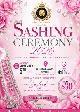 Mrs. Grenada Globe Sashing Ceremony