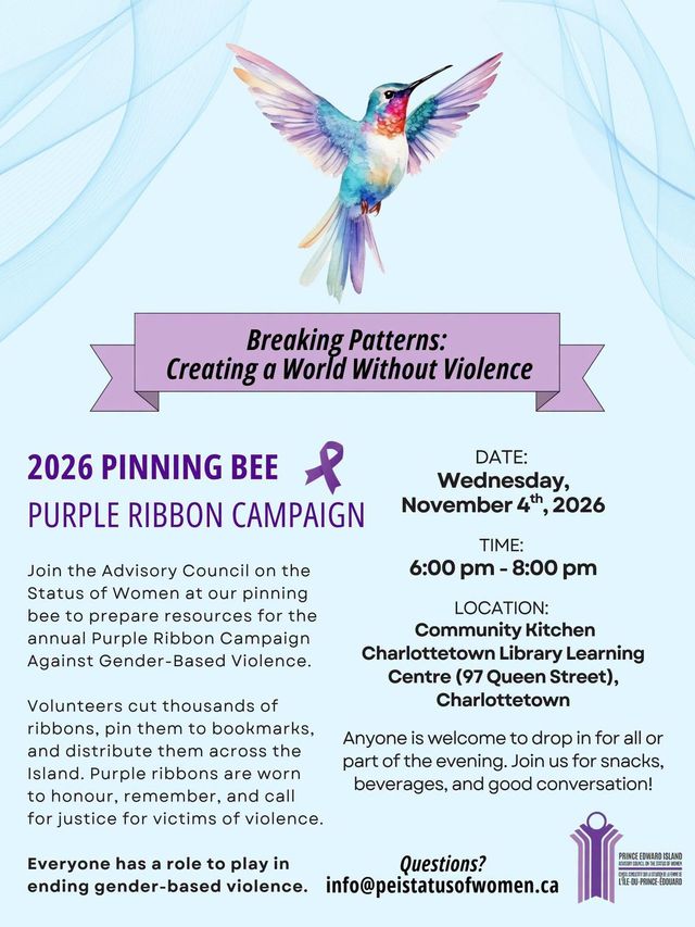 Purple Ribbon Pinning Bee 2026