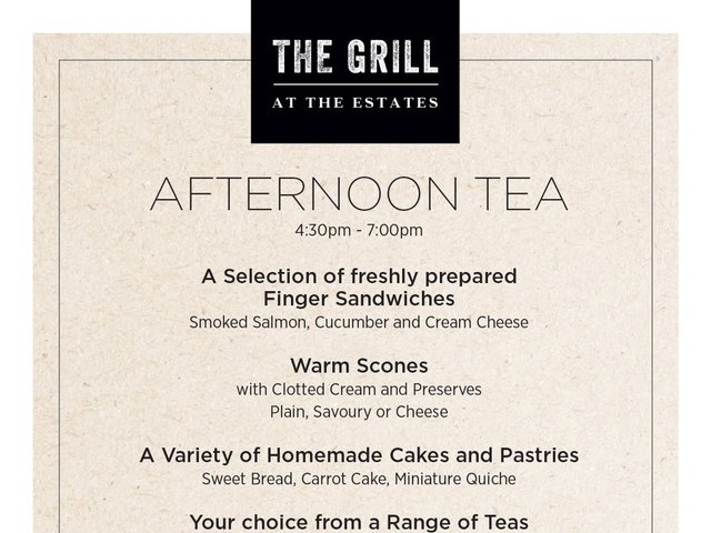 Afternoon Tea – The Grill at The Estates 🫖