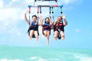 Parasailing over the Historic Key West Seaport