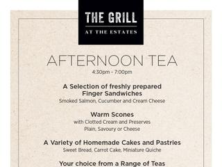 Afternoon Tea – The Grill at The Estates 🫖