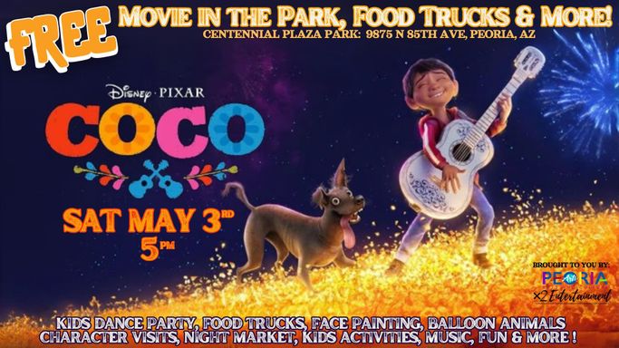 FREE Peoria Party in the Park, Outdoor Movie, Food Trucks & More! Sat May 3rd