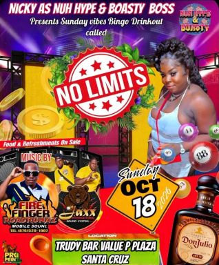 Sunday vibes Bingo Drinkout called NO LIMITS