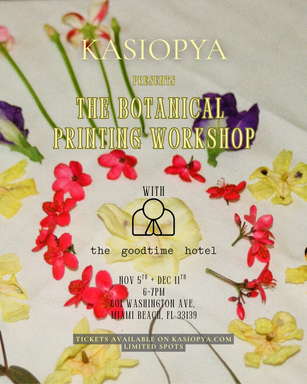 Botanical Printing Workshop with Kasiopya at The Goodtime Hotel