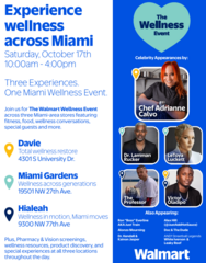 Walmart Wellness Event in Hialeah with basketball stars Victor Oladipo and The Professor