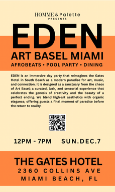 EDEN Paradise Day Party and Art Exhibition at The Gates Hotel: December 7